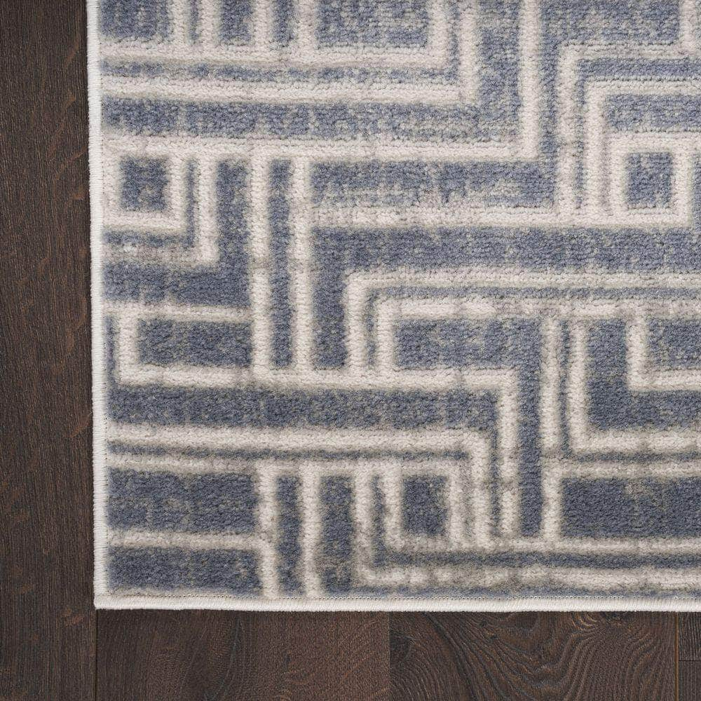 Serenity Home SRH04 Blue Ivory Rug #color_blue ivory