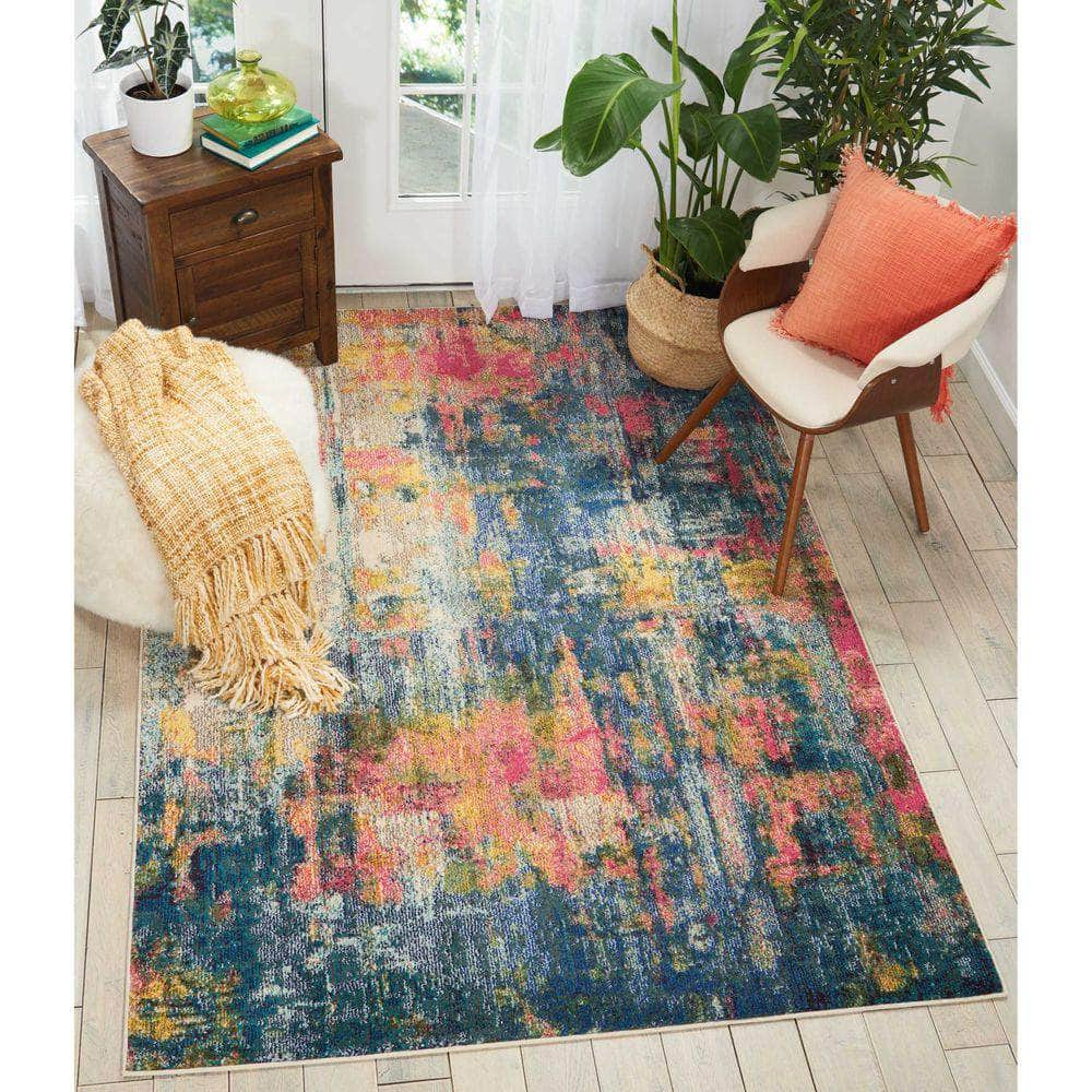 Celestial CES09 Blue/Yellow Rugs #color_blue/yellow