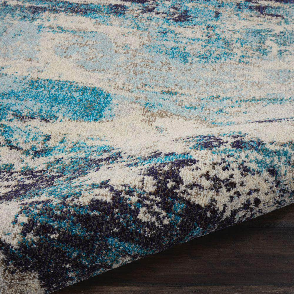 Celestial CES02 Ivory Teal Blue Rugs #color_ivory teal blue