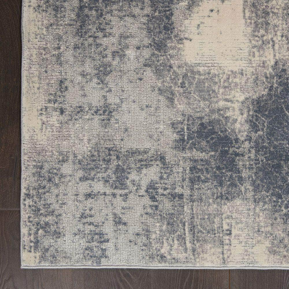 Rustic Textures RUS02 Blue/Ivory Rugs #color_blue/ivory