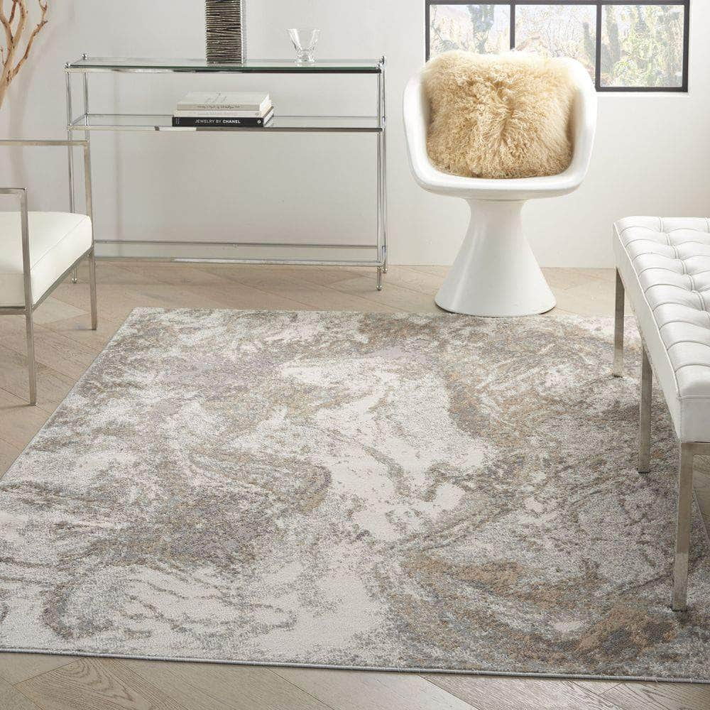 Elation ETN02 Ivory Grey Rugs #color_ivory grey