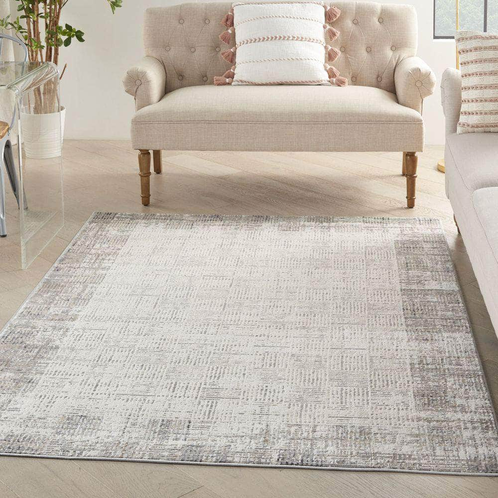 Elation ETN05 Ivory Grey Rugs #color_ivory grey