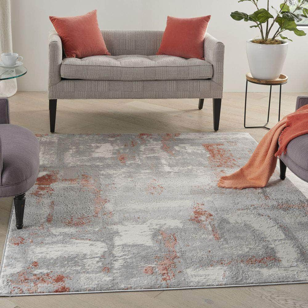 Elation ETN06 Grey Ivory Rugs #color_grey ivory