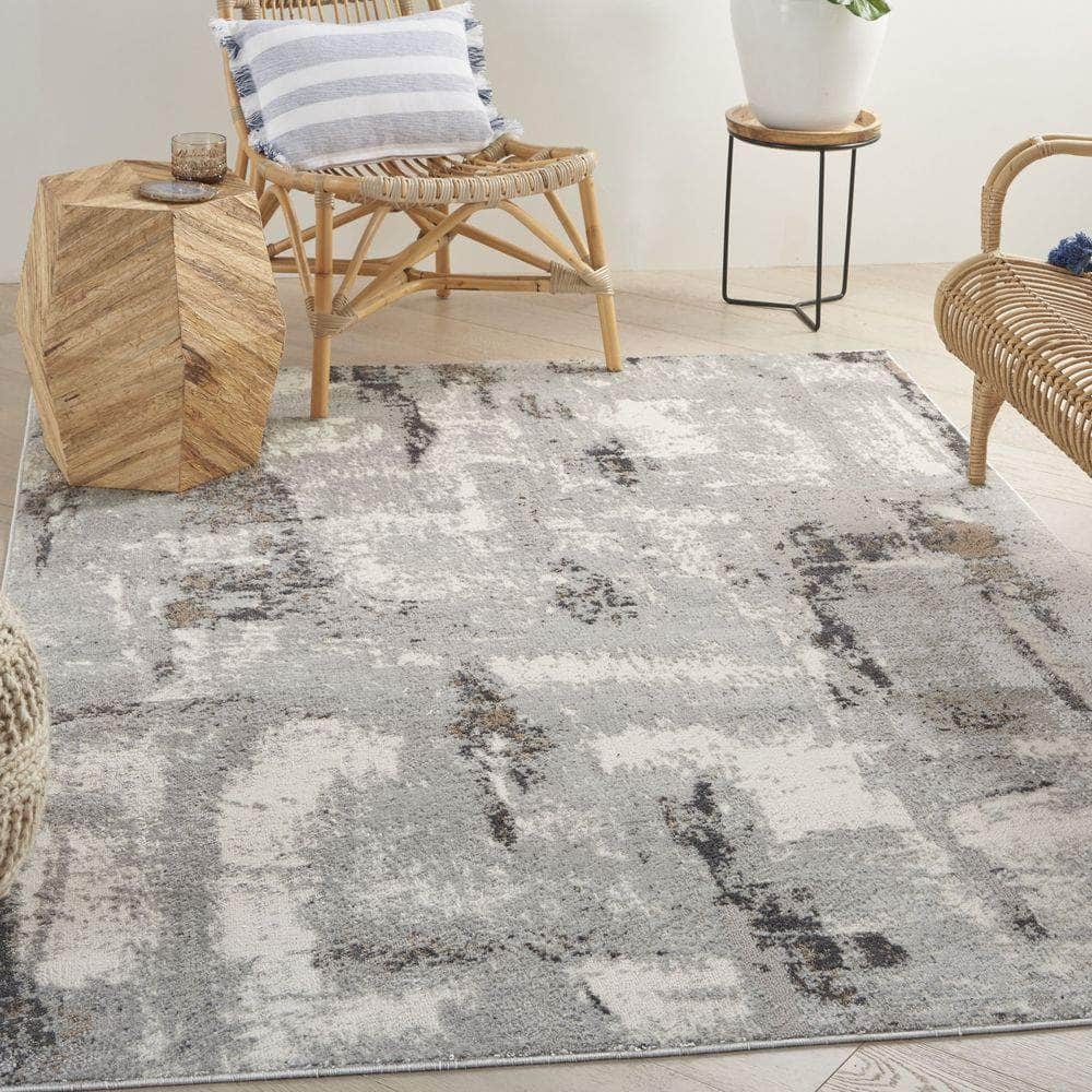 Elation ETN06 Grey Ivory Rugs #color_grey ivory