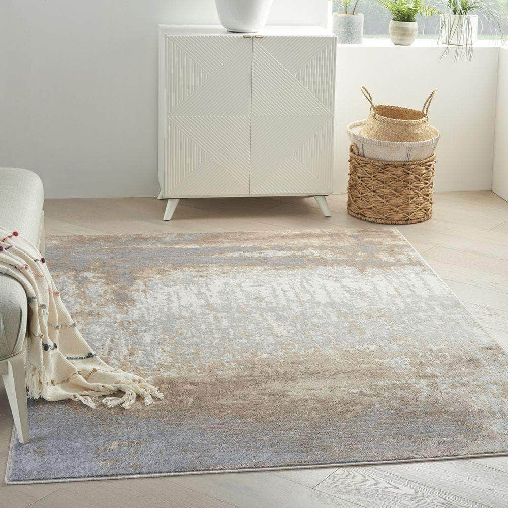 Elation ETN07 Grey Ivory Rugs #color_grey ivory