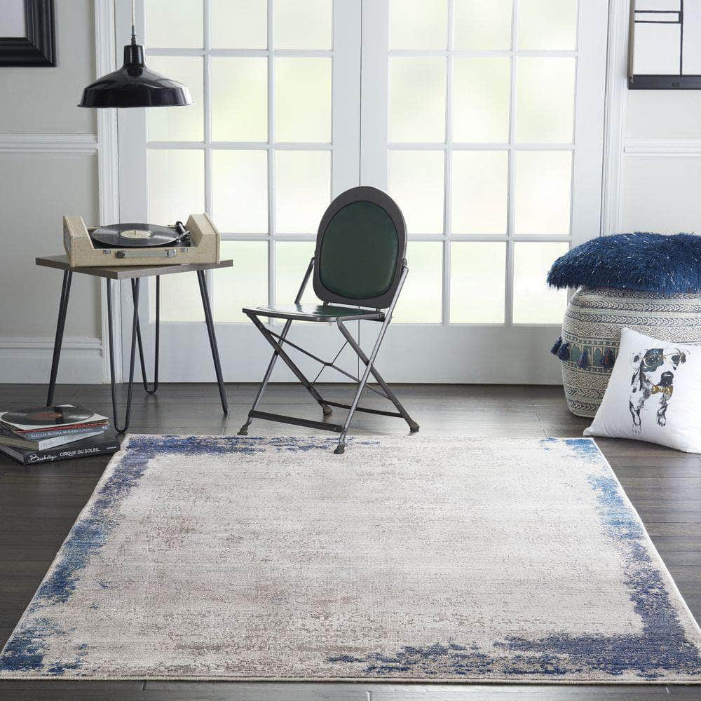 Imprints IMT01 Grey/Navy Rugs #color_grey/navy