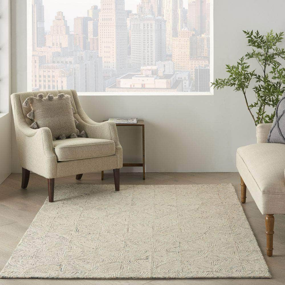 Linked LNK05 Ivory/Multi Rugs #color_ivory/multi