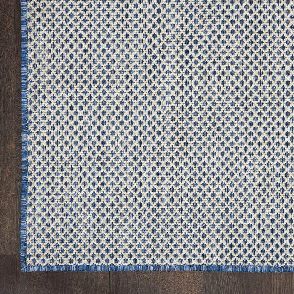 Courtyard COU01 Ivory Blue Rugs #color_ivory blue