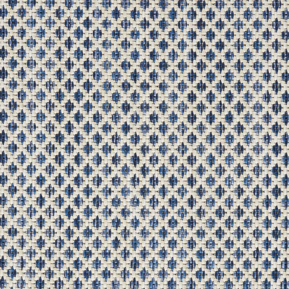 Courtyard COU01 Ivory Blue Rugs #color_ivory blue