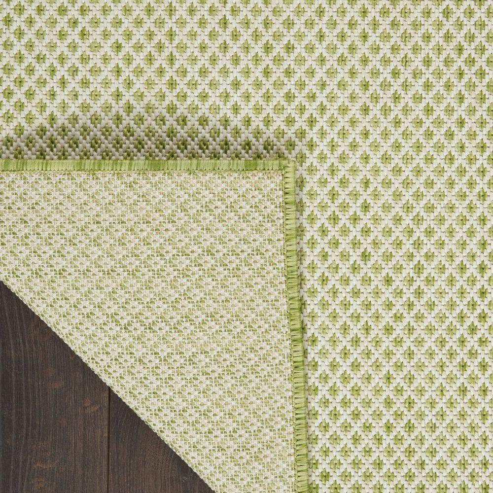 Courtyard COU01 Ivory Green Rugs #color_ivory green