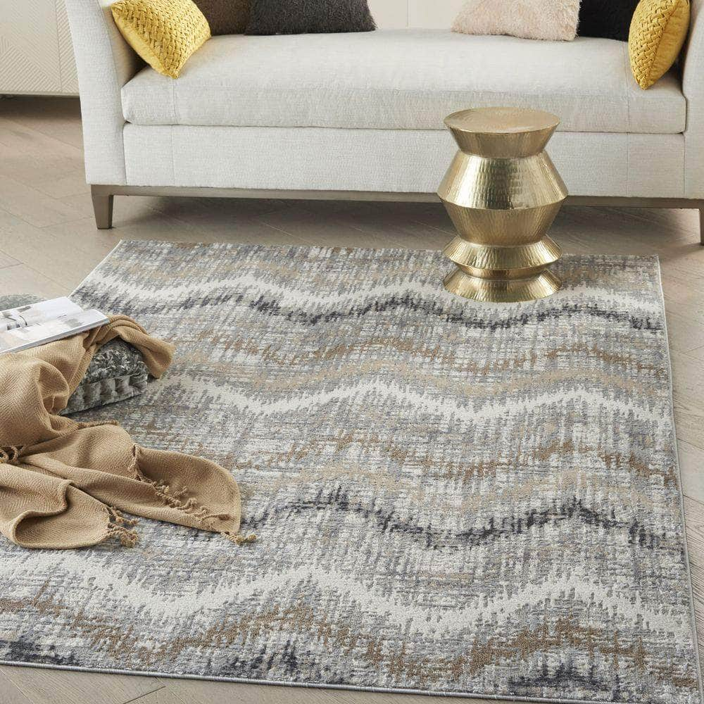 Elation ETN04 Grey Ivory Rugs #color_grey ivory