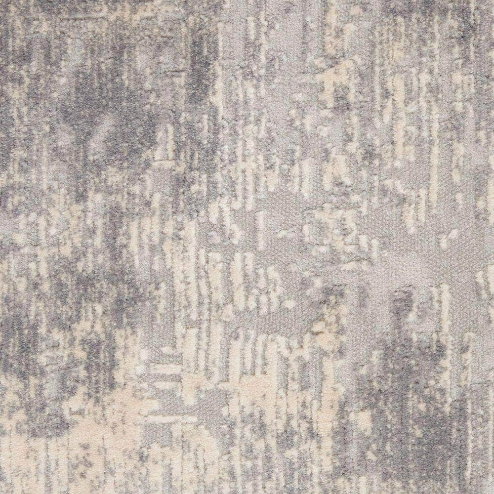 Rustic Textures RUS01 Ivory/Silver Rugs #color_ivory/silver