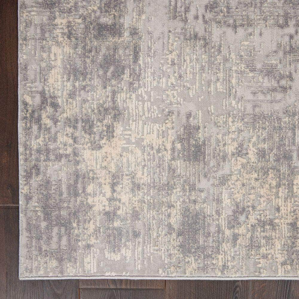 Rustic Textures RUS01 Ivory/Silver Rugs #color_ivory/silver