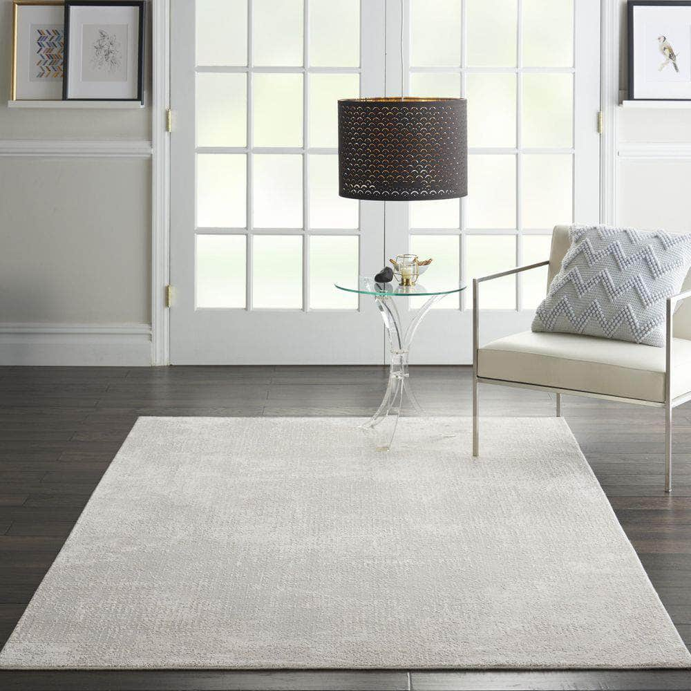 Sleek Textures SLE01 Ivory/Grey Rugs #color_ivory/grey