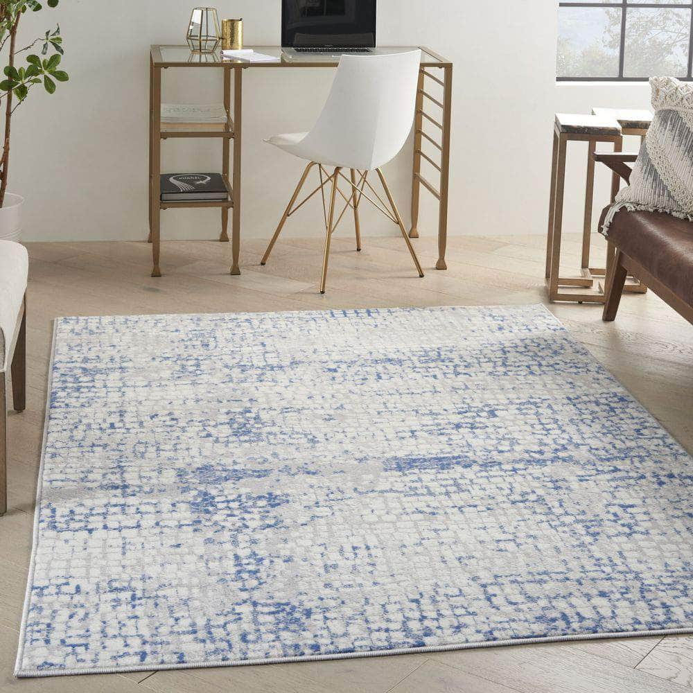 Whimsicle WHS07 Ivory Navy Rugs #color_ivory navy