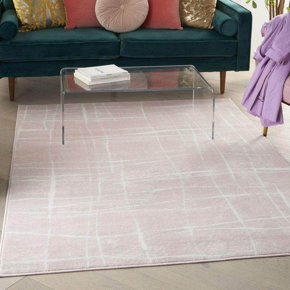 Whimsicle WHS09 Pink Ivory Rugs #color_pink ivory