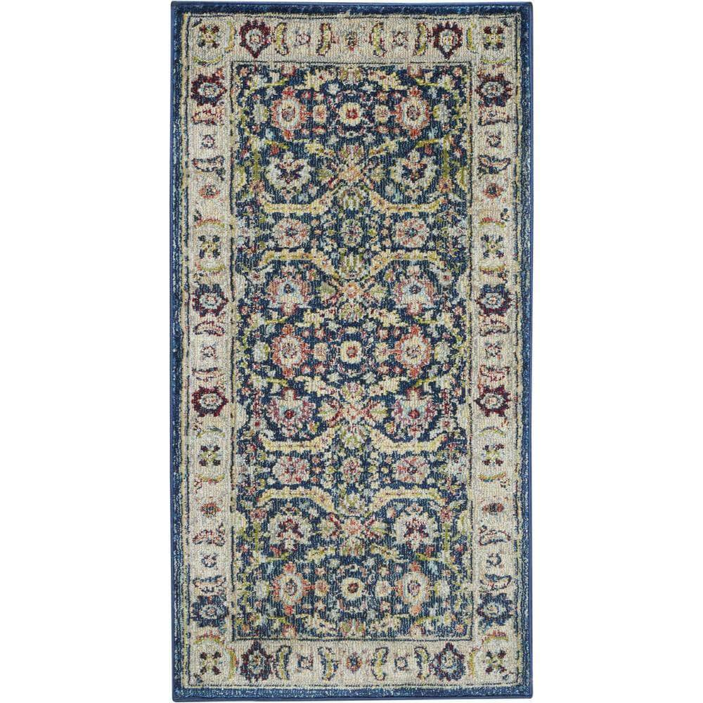 Global Vintage GLB13 Nav/Multicolor Rugs #color_nav/multicolor