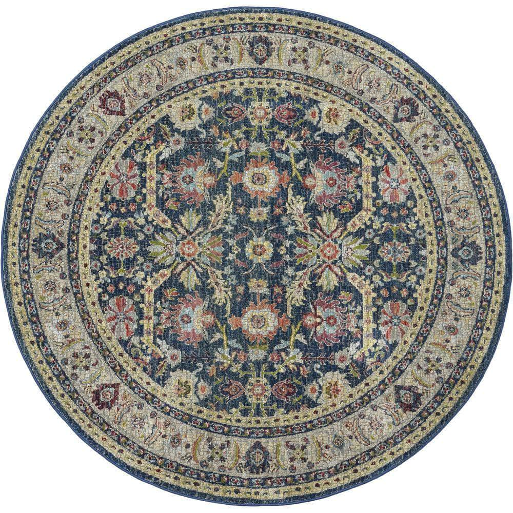 Global Vintage GLB13 Nav/Multicolor Rugs #color_nav/multicolor