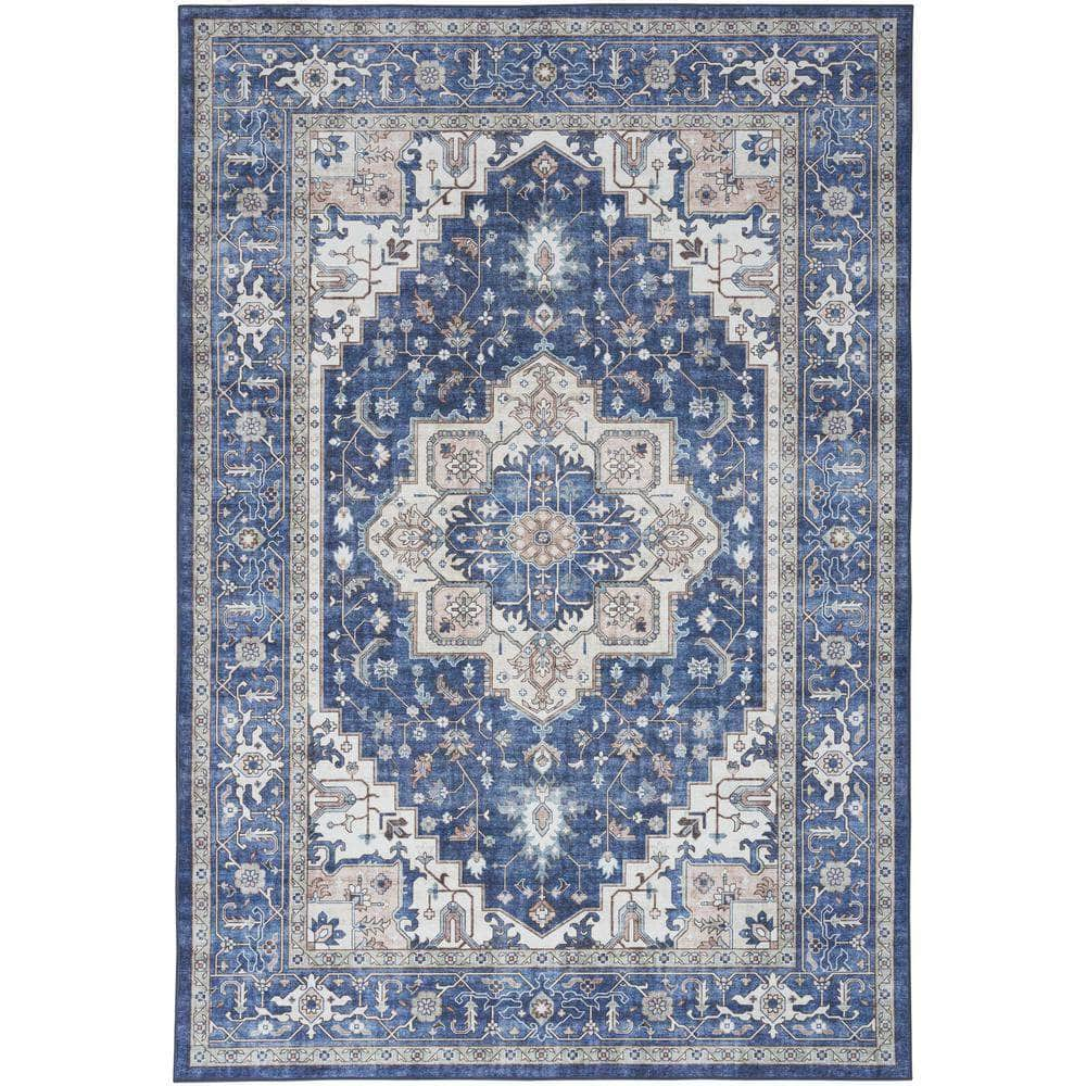 Fulton FUL10 Navy Ivory Rugs #color_navy ivory