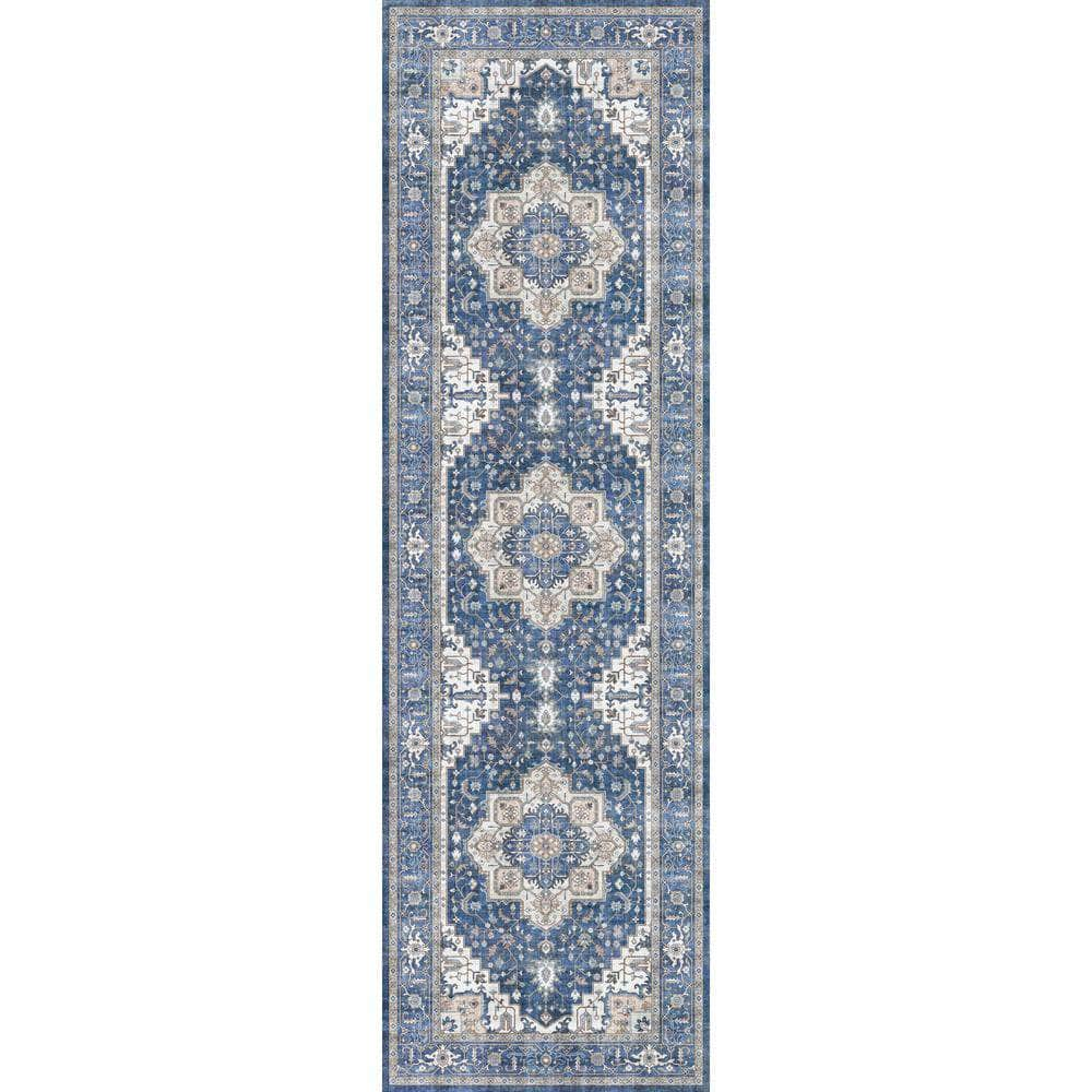 Fulton FUL10 Navy Ivory Rugs #color_navy ivory