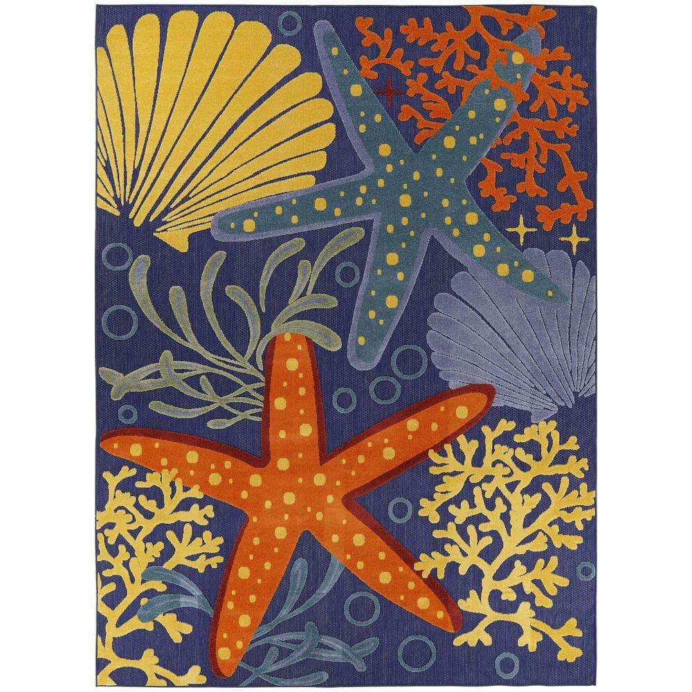 Aloha ALH24 Navy Multicolor Rug #color_navy multicolor