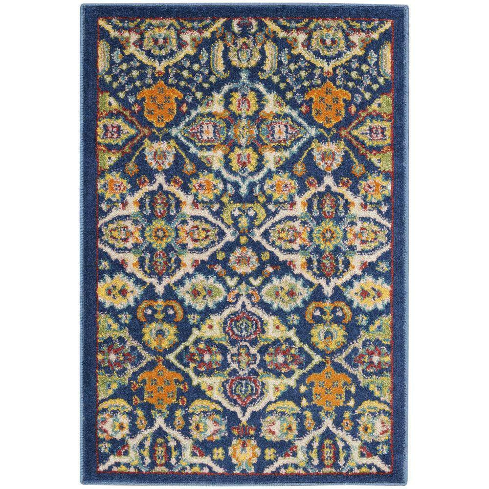 Allur ALR03 Navy Multicolor Rugs #color_navy multicolor