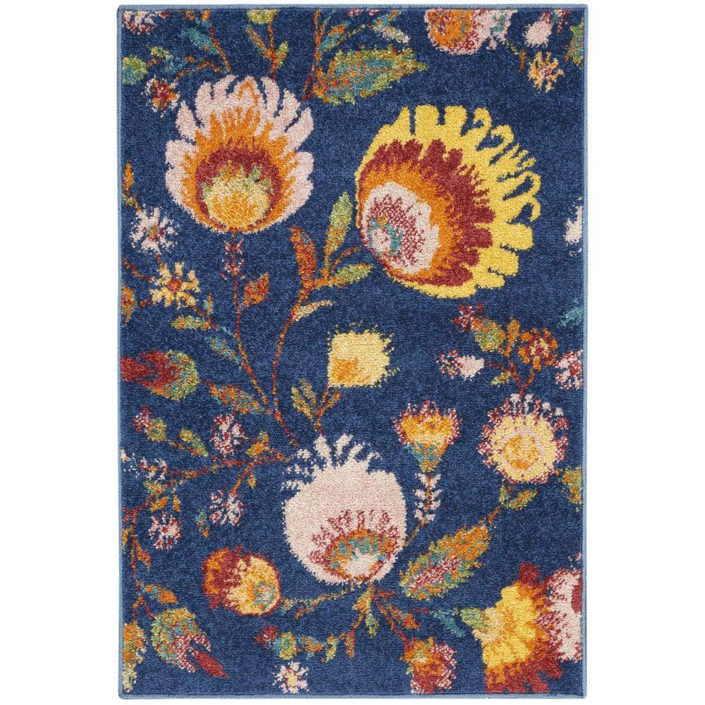 Allur ALR08 Navy Multicolor Rugs #color_navy multicolor