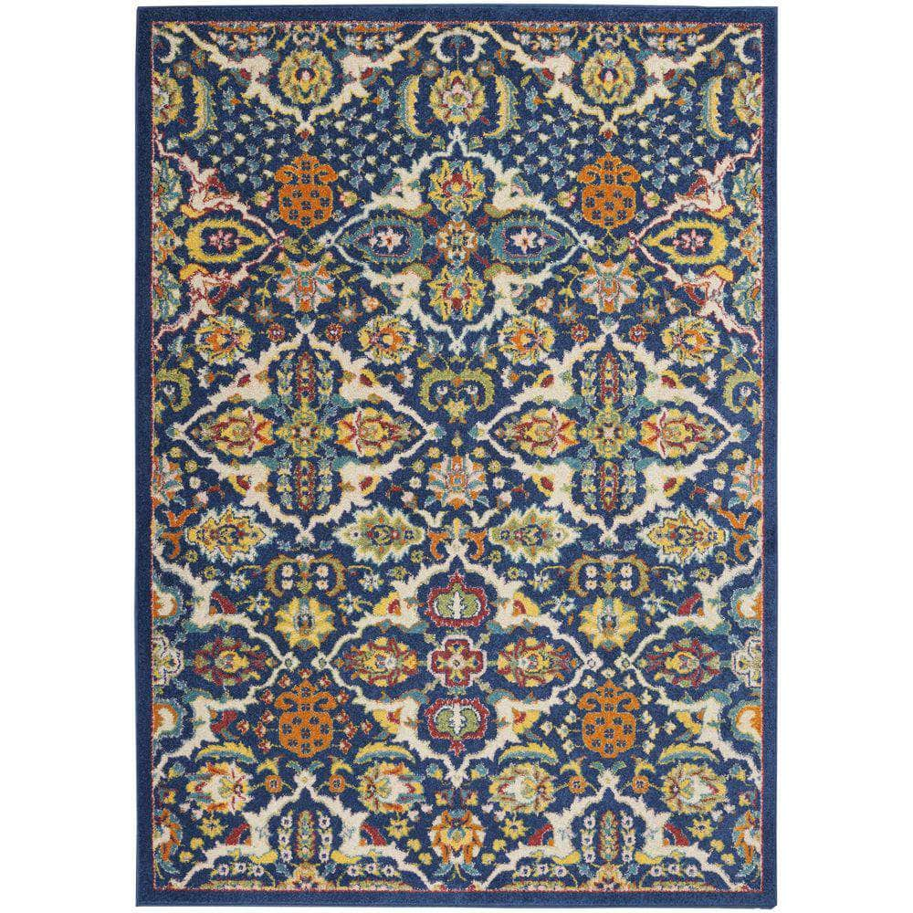 Allur ALR03 Navy Multicolor Rug #color_navy multicolor