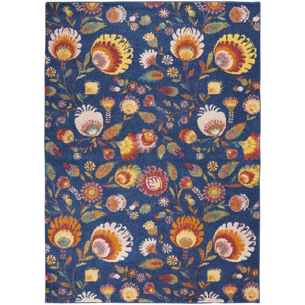 Allur ALR08 Navy Multicolor Rugs #color_navy multicolor