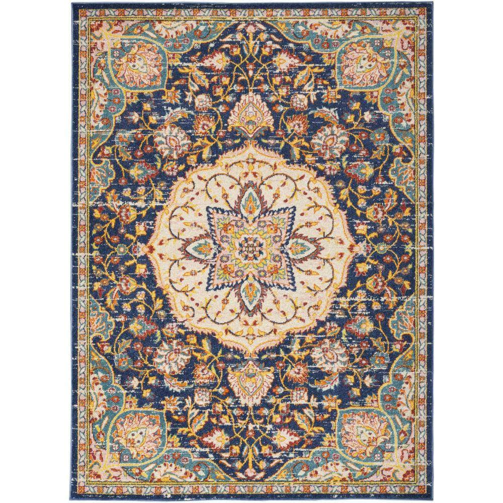 Passion PSN22 Navy Multicolor Rugs #color_navy multicolor