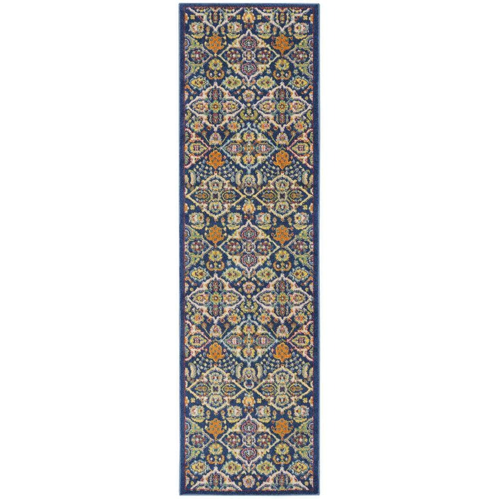 Allur ALR03 Navy Multicolor Rugs #color_navy multicolor