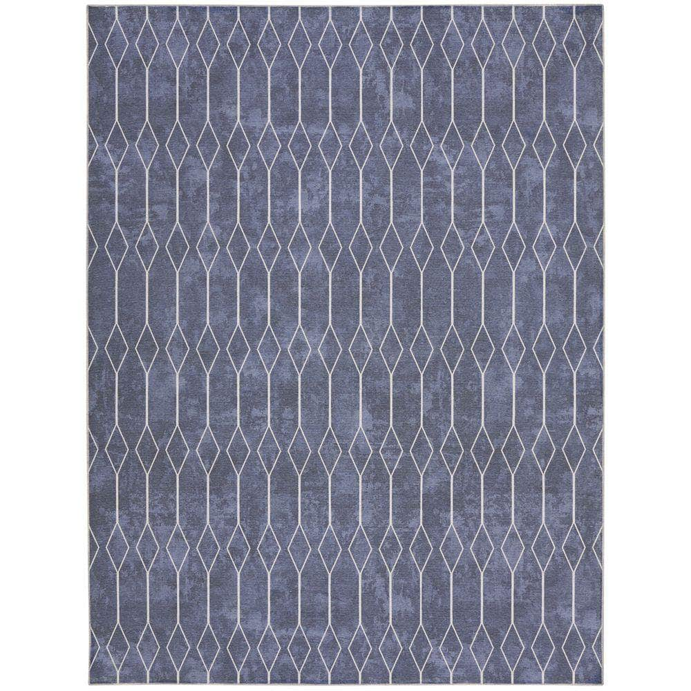 Machine Washable Series 1 SR107 Navy Rug #color_navy