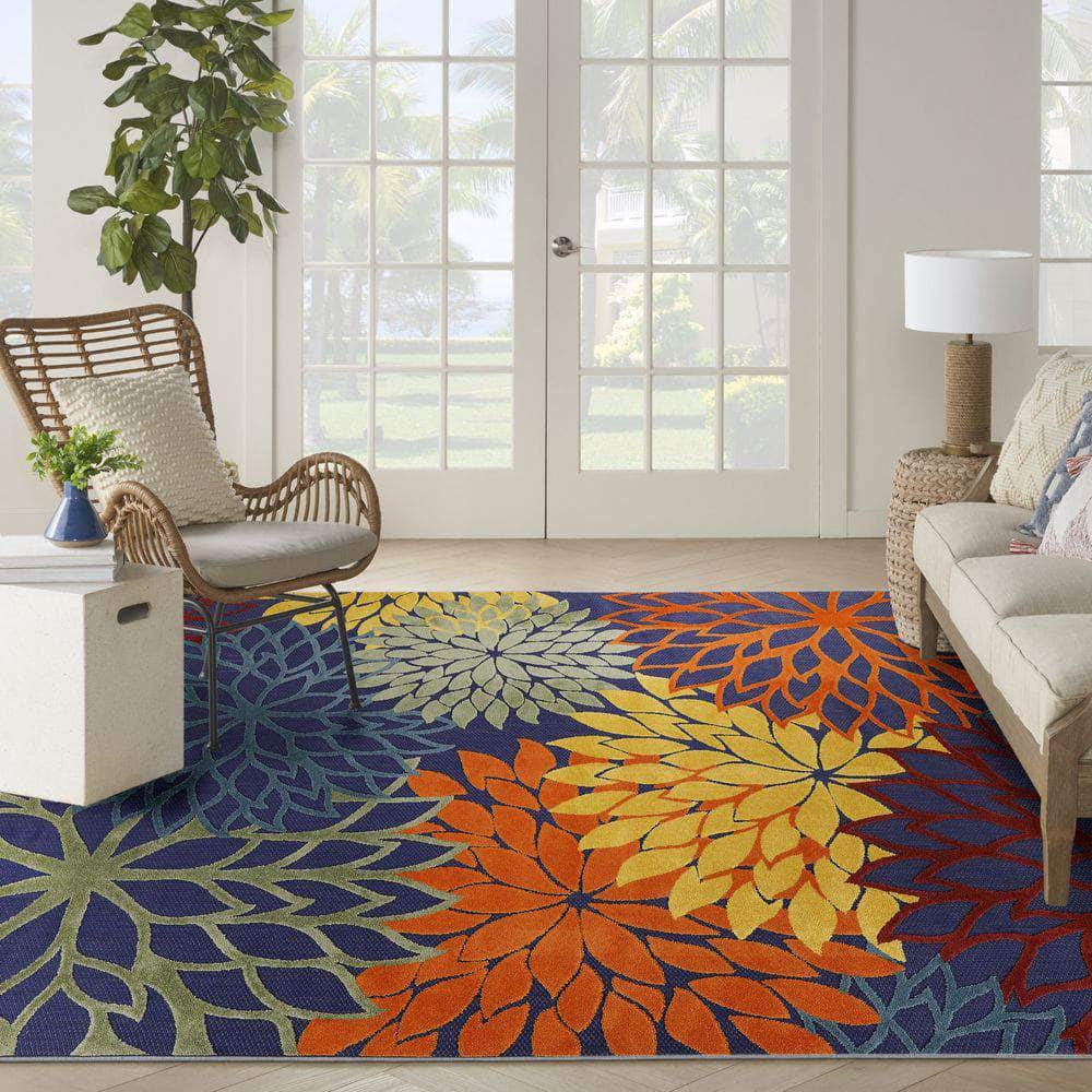 Aloha ALH05 Navy Multicolor Rug #color_navy multicolor