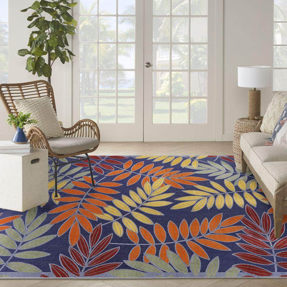 Aloha ALH18 Navy Multicolor Rug #color_navy multicolor