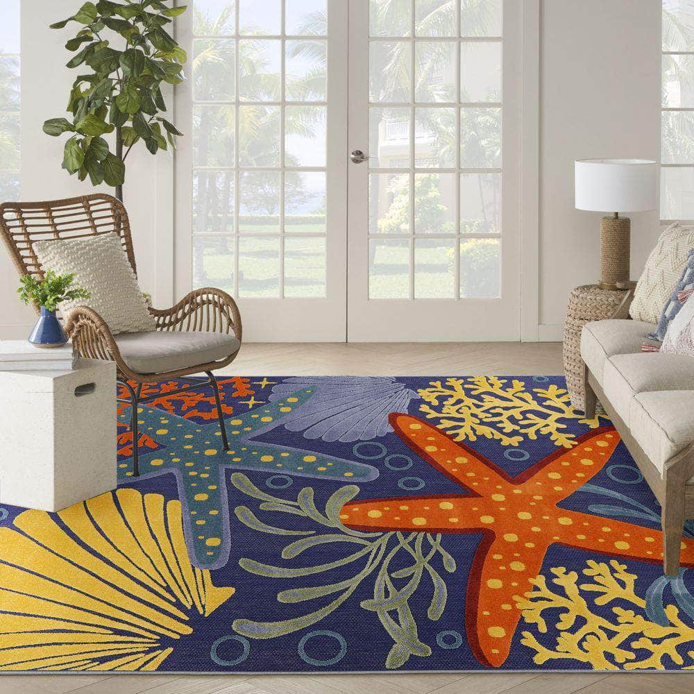 Aloha ALH24 Navy Multicolor Rug #color_navy multicolor