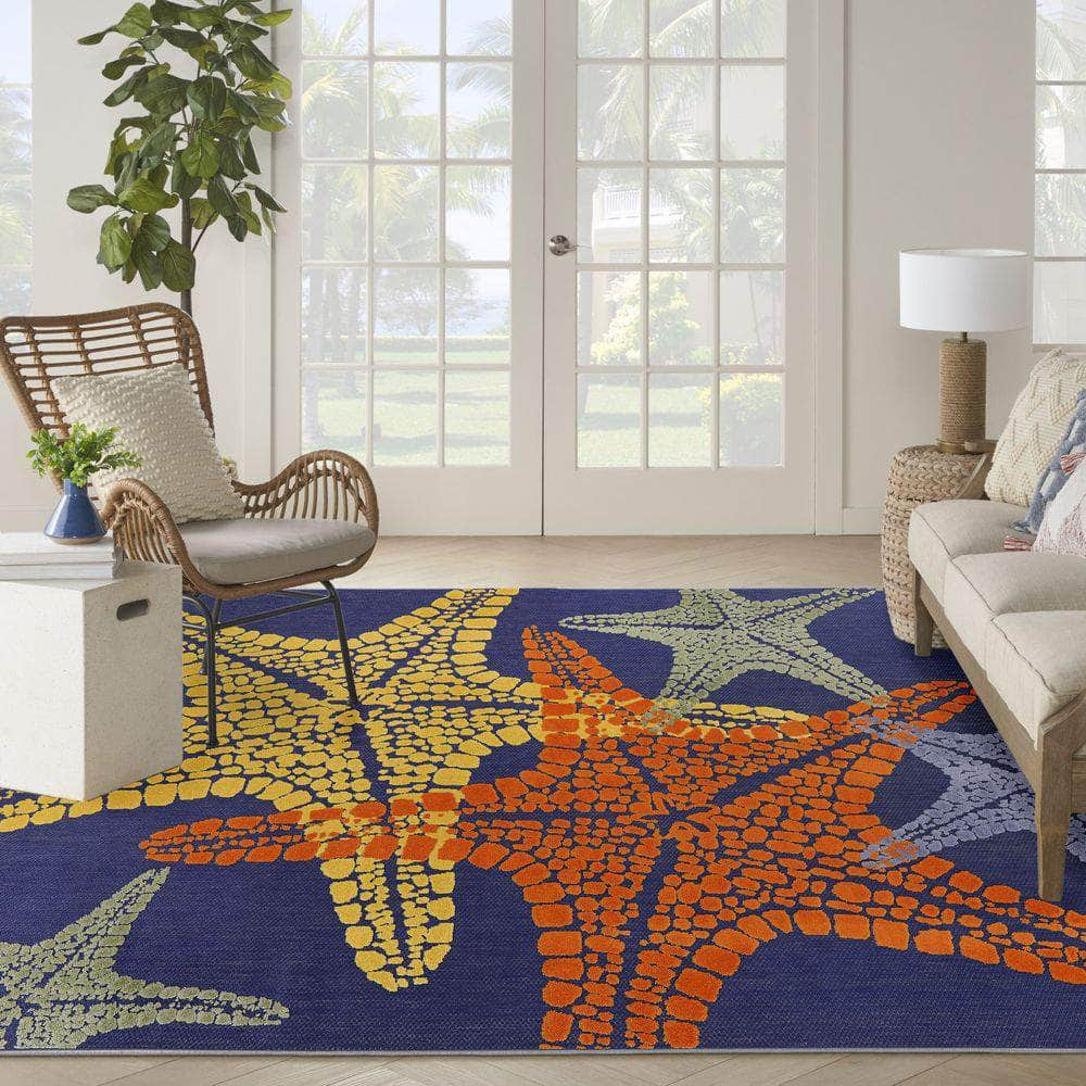 Aloha ALH28 Blue Multicolor Rug #color_blue multicolor