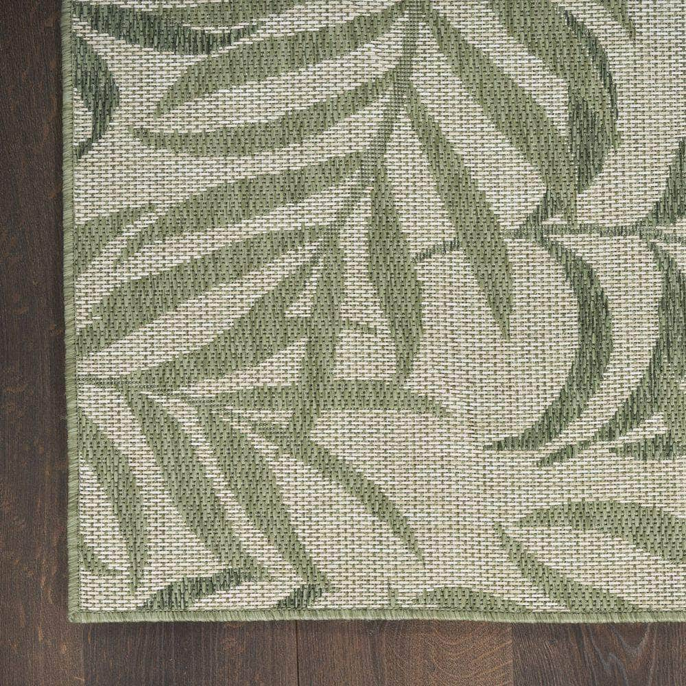 Garden Oasis GOA01 Ivory Green Rug #color_ivory green