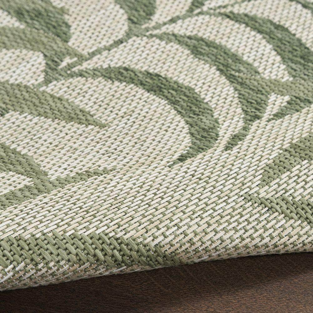 Garden Oasis GOA01 Ivory Green Rug #color_ivory green