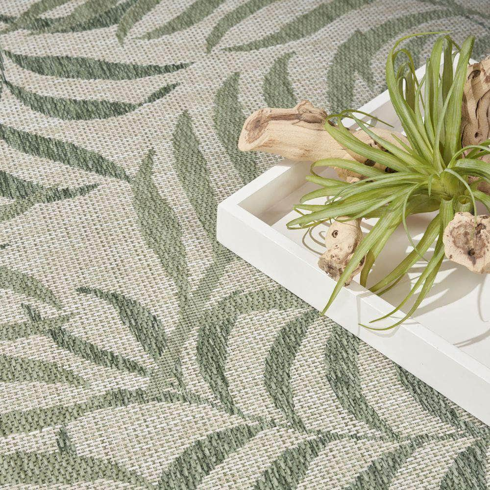 Garden Oasis GOA01 Ivory Green Rug #color_ivory green