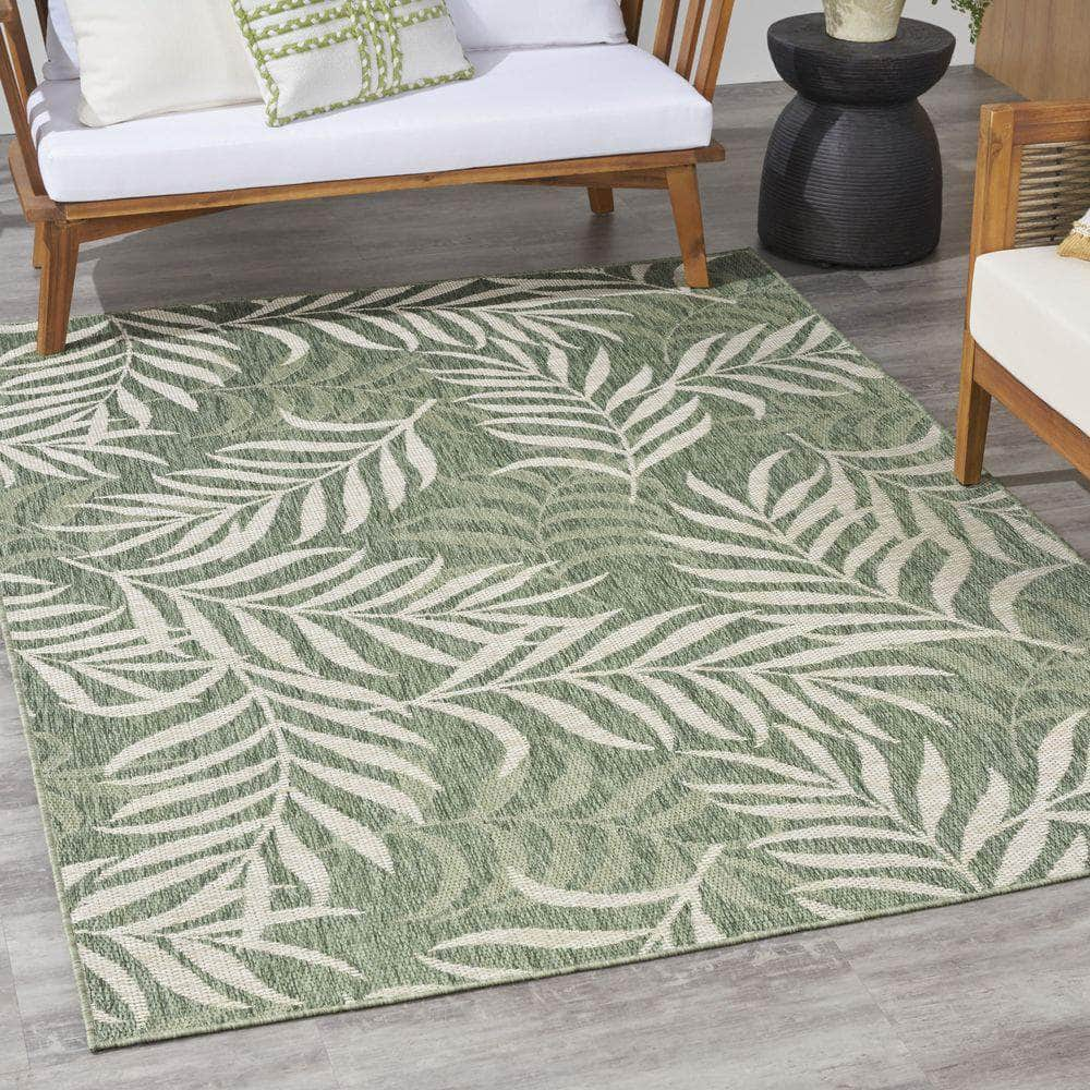 Garden Oasis GOA01 Green Ivory Rug #color_green ivory