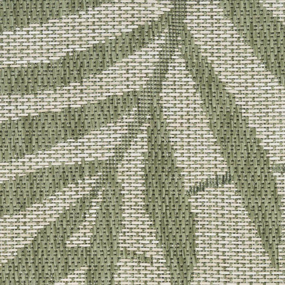 Garden Oasis GOA01 Ivory Green Rug #color_ivory green