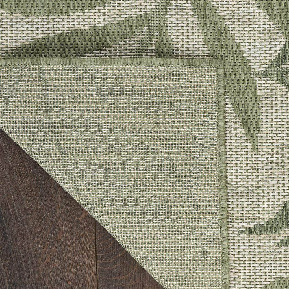 Garden Oasis GOA01 Ivory Green Rug #color_ivory green