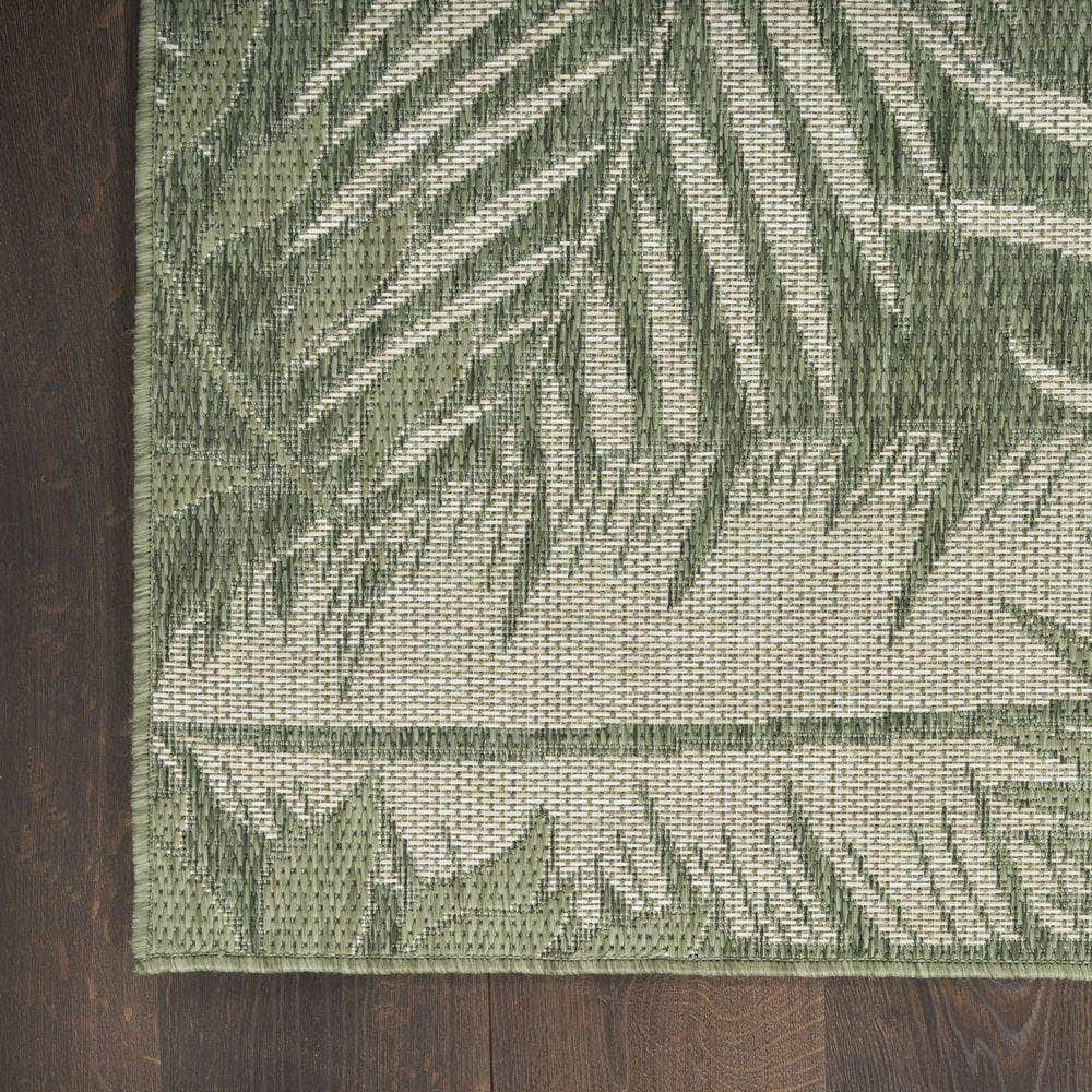 Garden Oasis GOA02 Green Ivory Rug #color_green ivory