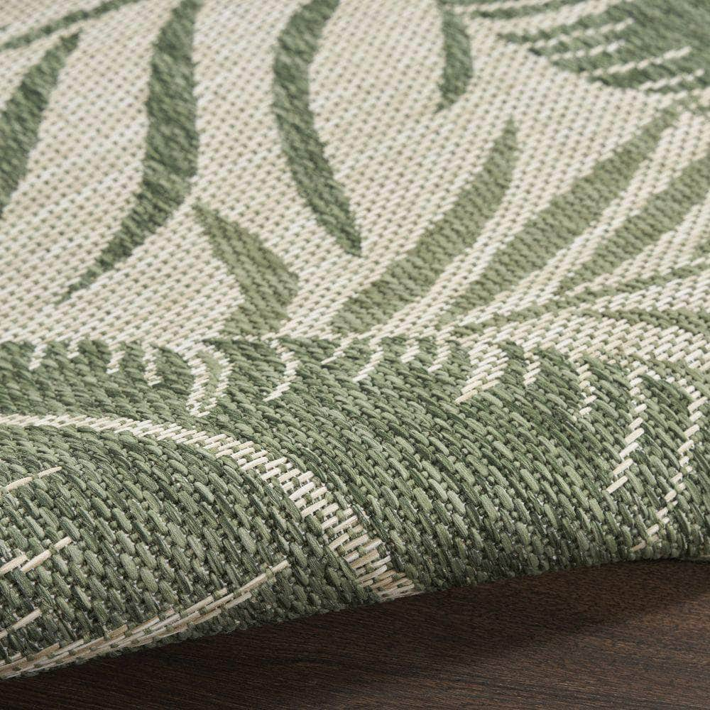 Garden Oasis GOA02 Ivory Green Rug #color_ivory green