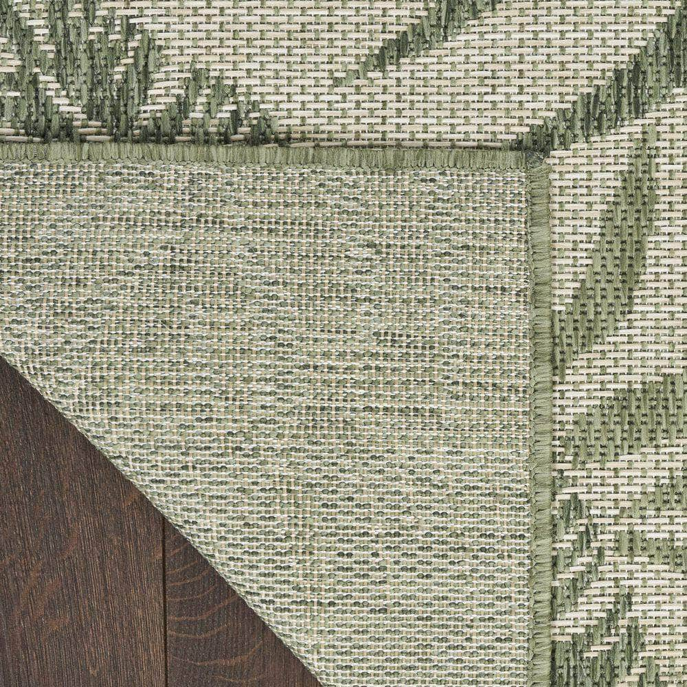 Garden Oasis GOA02 Ivory Green Rug #color_ivory green