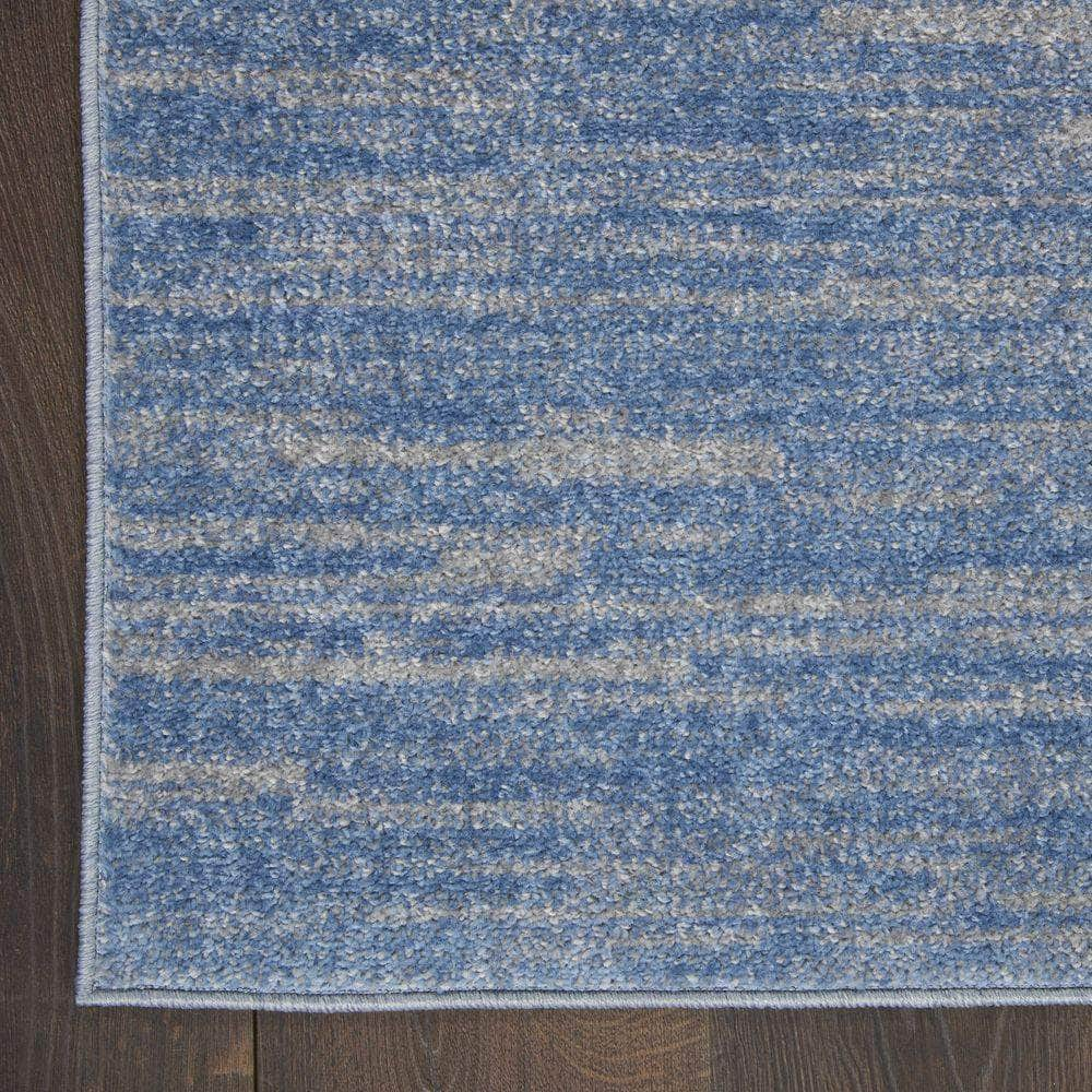 Nourison Essentials NRE01 Blue/Grey Rugs #color_blue/grey