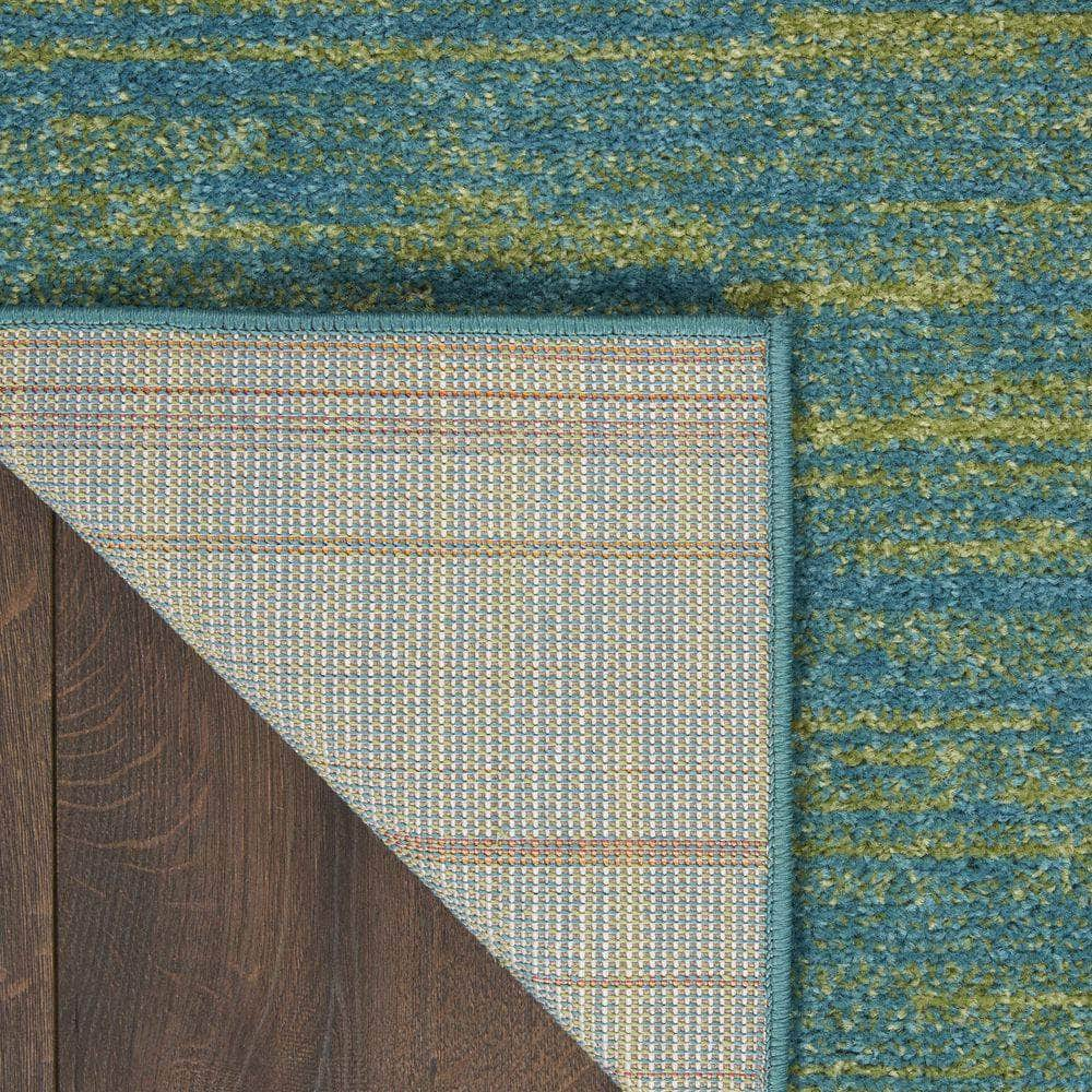 Nourison Essentials NRE01 Blue Green Rugs #color_blue green