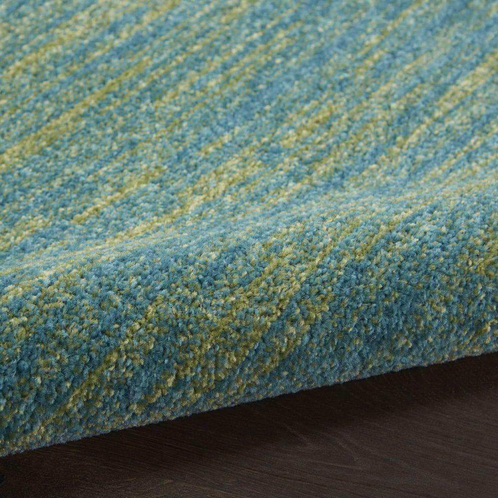 Nourison Essentials NRE01 Blue Green Rugs #color_blue green