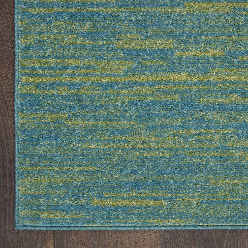 Nourison Essentials NRE01 Blue Green Rugs #color_blue green