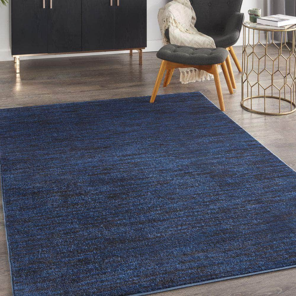 Nourison Essentials NRE01 Navy Blue Rugs #color_navy blue